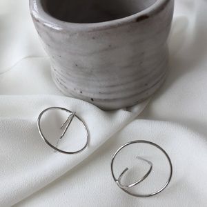 Sterling silver 3d sphere ear rings